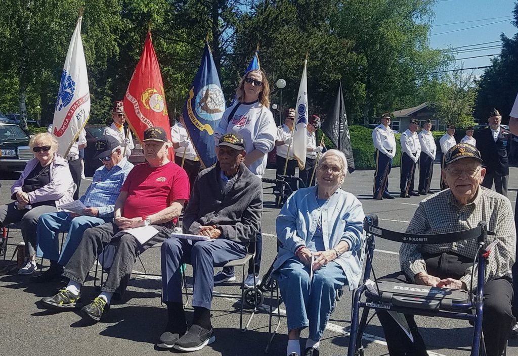 Veterans at the 2019 Memorial Day Ceremony in Veteran’s Park on May 27. 