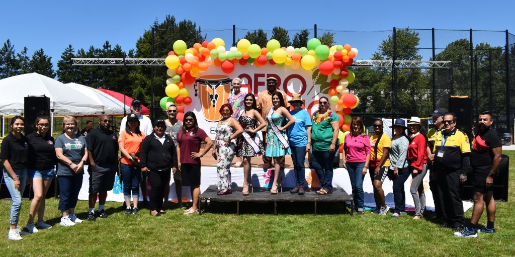 Lynnwood Times photo by  Luke Putvin. People from booths, organizers and others at the Lynnwood Afrolatino Festival on July 20.