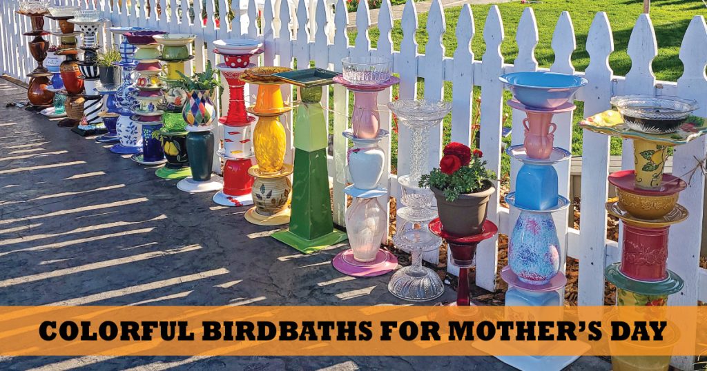 Local homemade birdbaths