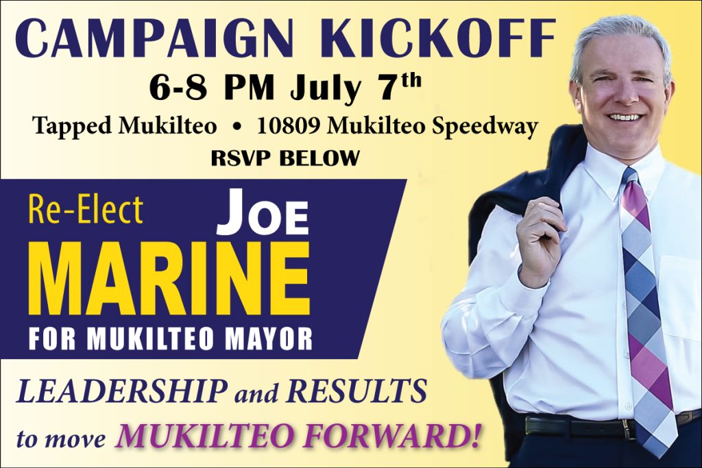 Joe Marine for Mukilteo Mayor campaign kick-off - Lynnwood Times