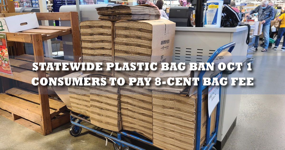 Consumers to be charged statewide 8cent bag fee starting October 1