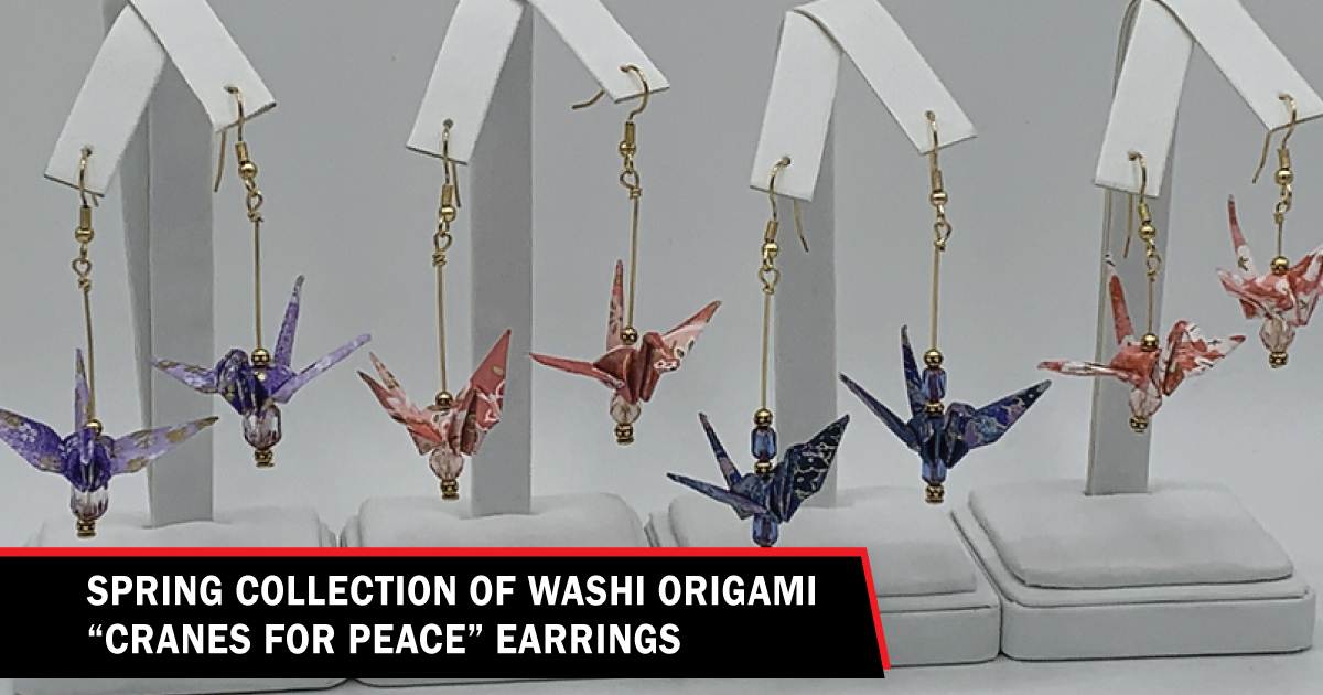 Paper on sale crane earrings