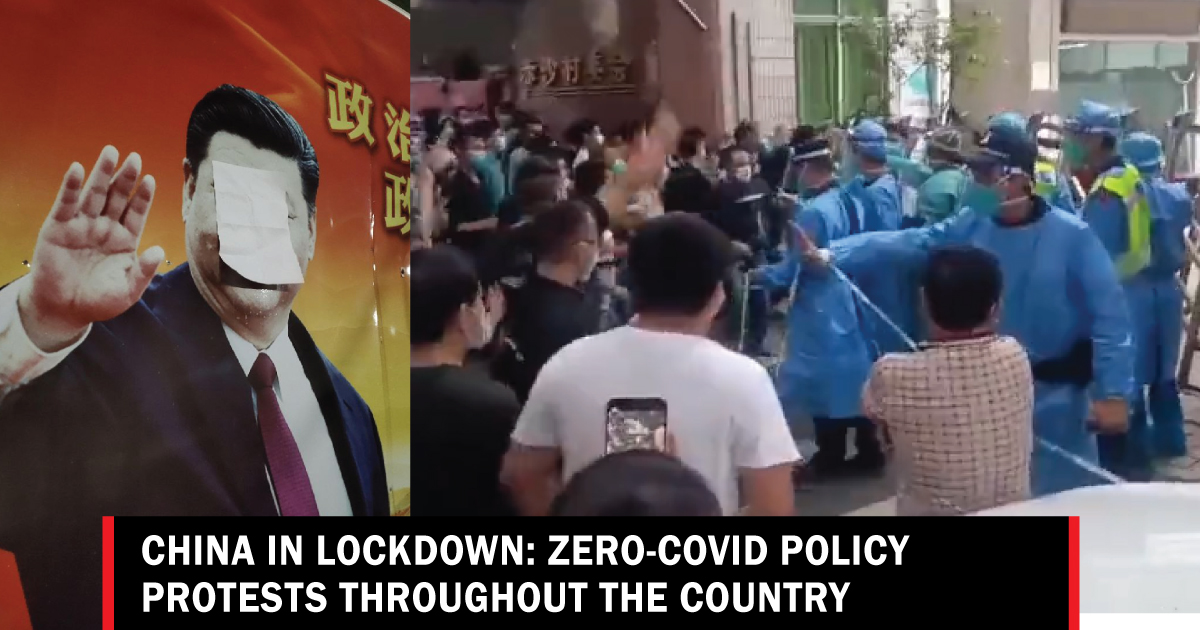 China in Lockdown ZeroCOVID policy protests Lynnwood Times