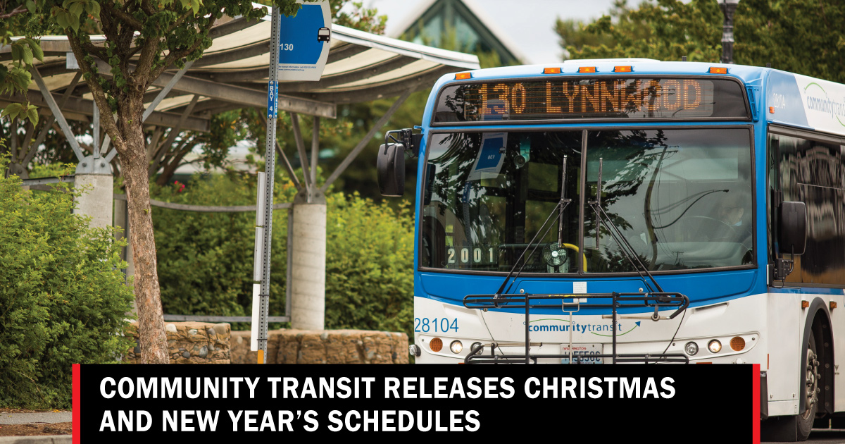 Community Transit releases Christmas and New Year’s schedules