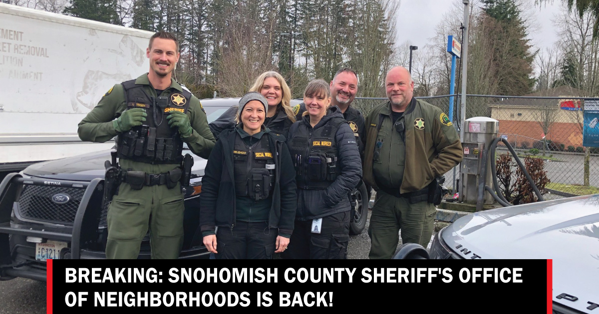 Snohomish County Sheriff's Office of Neighborhoods is back! Lynnwood