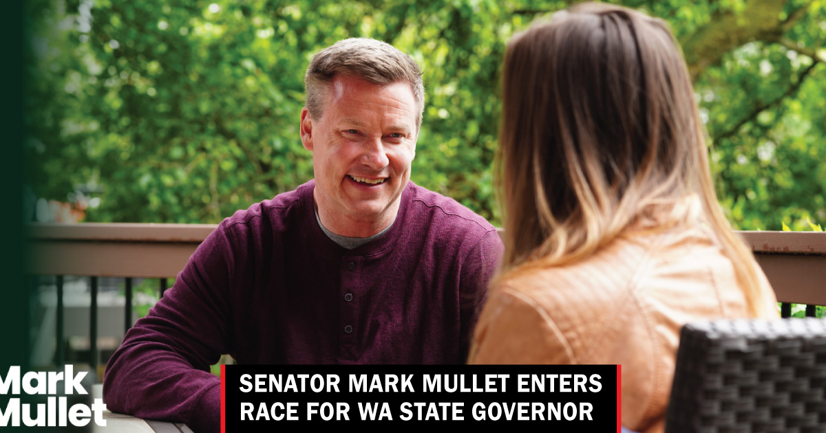 Senator Mark Mullet Enters Race For Wa State Governor Lynnwood Times