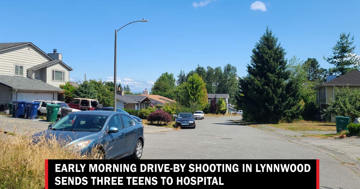 Early morning driveby shooting in Lynnwood sends three teens to