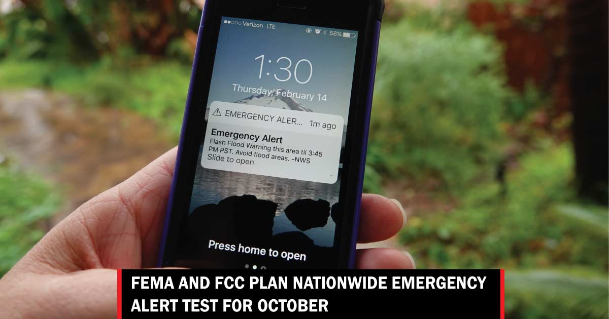 FEMA and FCC plan nationwide emergency alert test for October