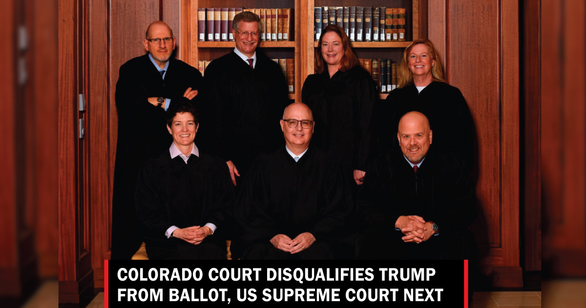 Colorado court disqualifies Trump from ballot, US Supreme Court next -  Lynnwood Times