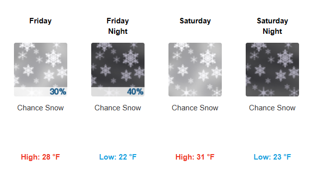 Freezing Conditions Begin Thursday, Light Snow Expected Friday ...