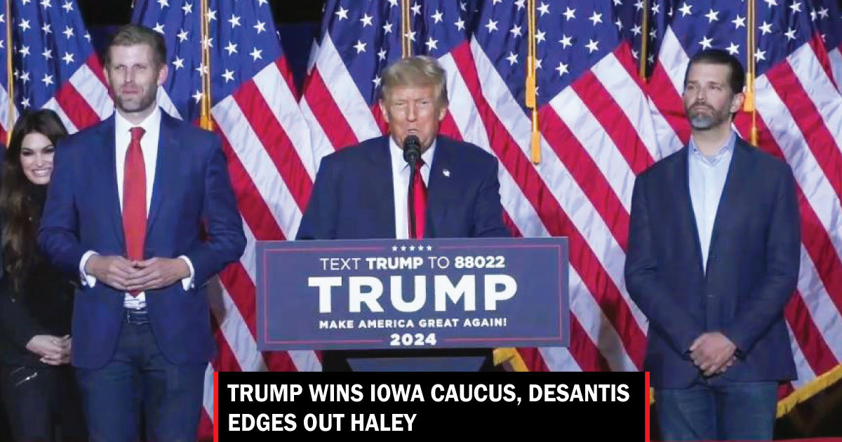 Donald J Trump Wins Iowa Caucus, DeSantis Edges Out Haley - Lynnwood Times