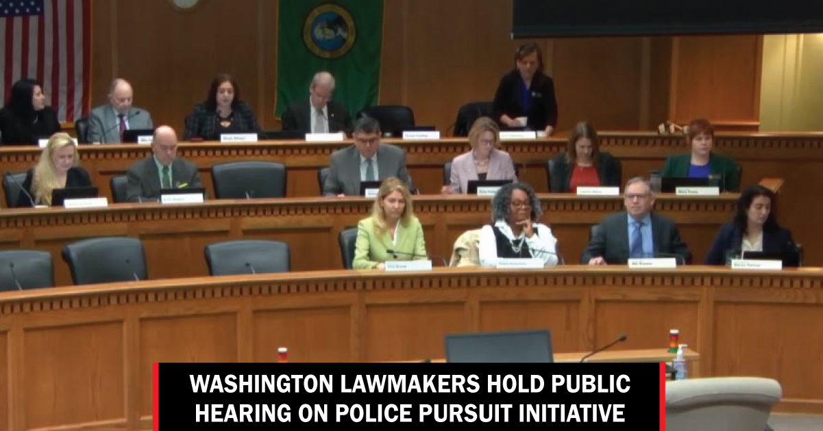 Washington lawmakers hold public hearing on police pursuit initiative ...