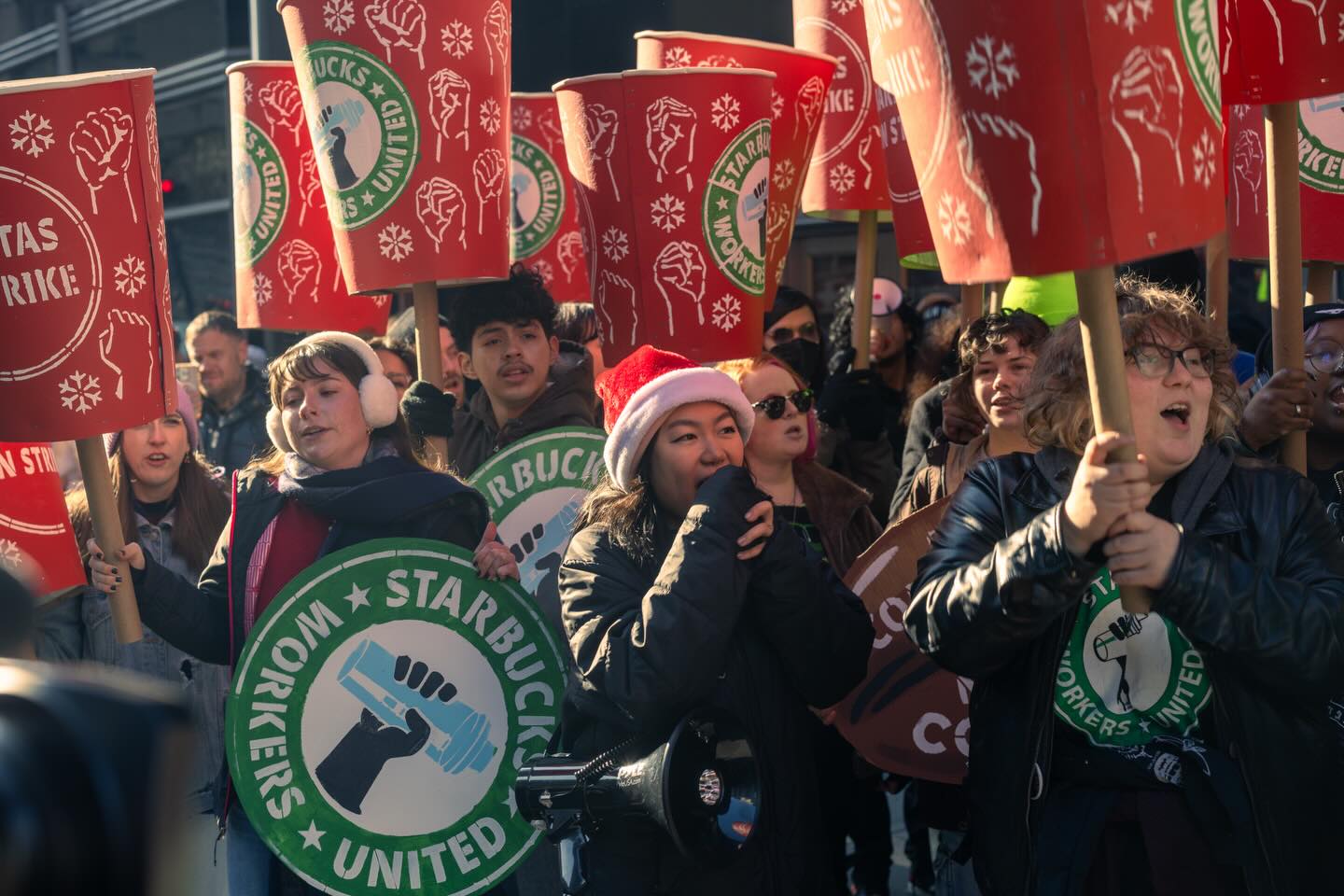 Red Cup Rebellion marches on Starbucks headquarters in Seattle ahead of holidays