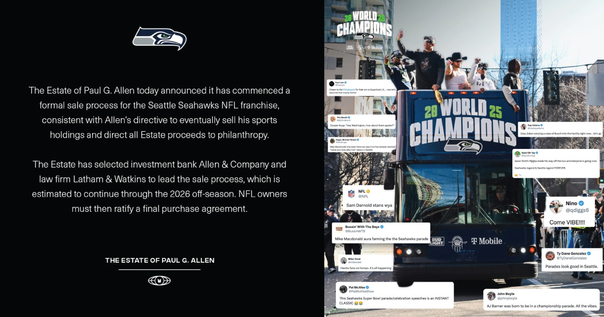 Super Bowl LX Champions, Seattle Seahawks up for sale
